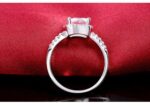 Pure 925 Sterling Silver 4 Carat CZ Diamonds Wedding Never Fade Ring M01400