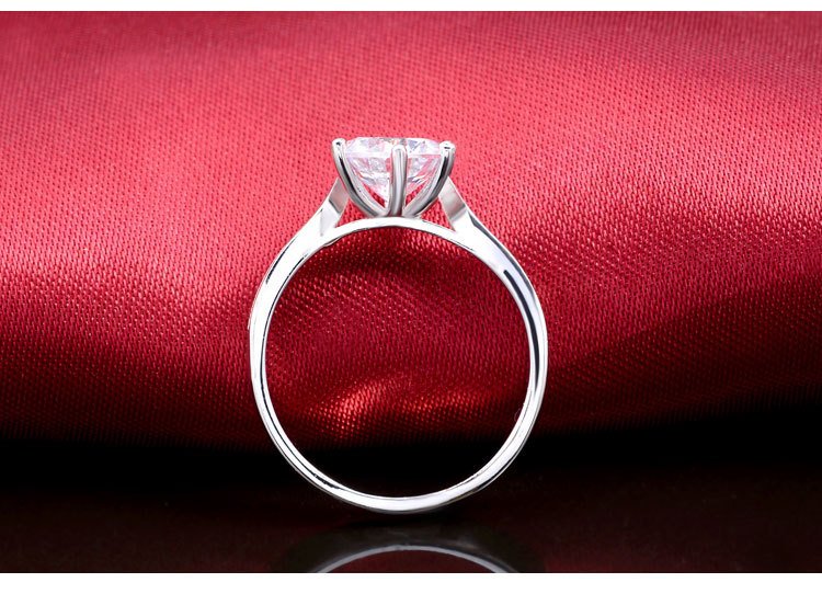 Pure 925 Sterling Silver 5 Carat CZ Diamonds Wedding Never Fade Ring M01388