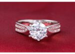 Pure 925 Sterling Silver 5 Carat CZ Diamonds Wedding Never Fade Ring M01397