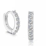 Pure 925 Sterling Silver CZ Diamonds Never Fade Earrings M01392