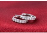 Pure 925 Sterling Silver CZ Diamonds Never Fade Earrings M01392