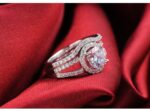 Pure 925 Sterling Silver Pair CZ Diamonds Wedding Never Fade Ring M01391
