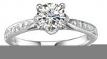 Pure 925 Sterling Silver Wedding Crystal Never Fade Ring M01369