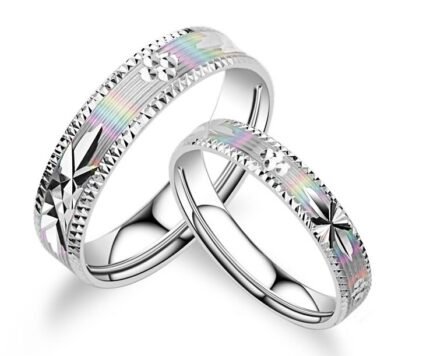 Pure 925 Sterling Silver Wedding Crystal Never Fade Ring M01383